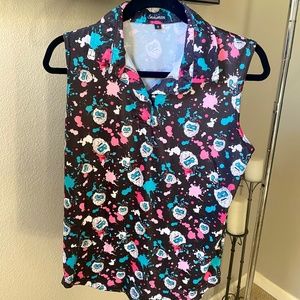 Snowman Golf | Golf polo | Sleeveless Polo | Women’s shirt | Size S